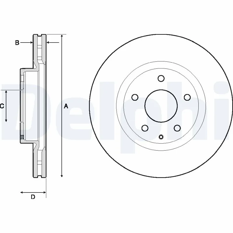 DELPHI féktárcsa - BG4713C - TothCarparts