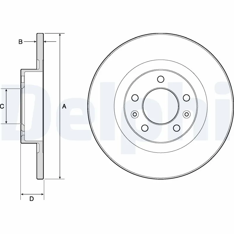 DELPHI féktárcsa - BG4748C - TothCarparts