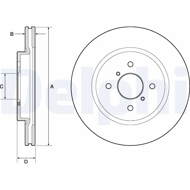 DELPHI féktárcsa - BG4750C - TothCarparts