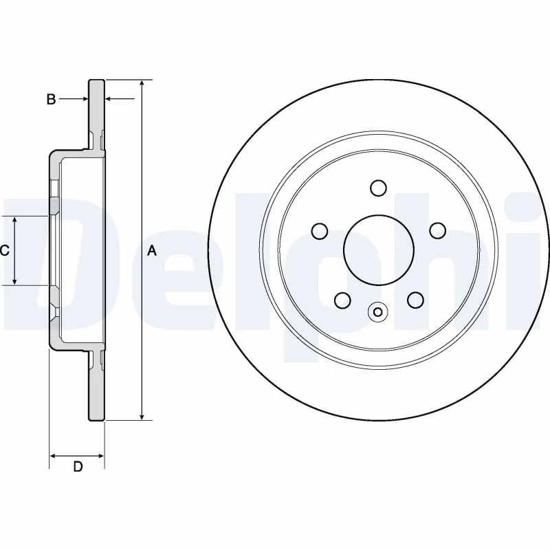 DELPHI féktárcsa - BG4760C - TothCarparts
