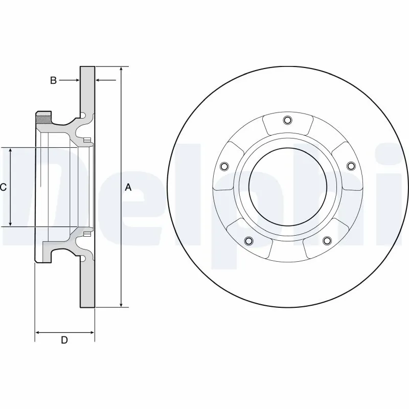 DELPHI féktárcsa - BG4784C - TothCarparts