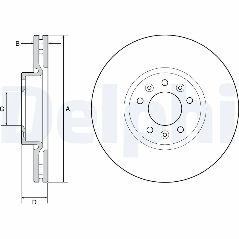 DELPHI féktárcsa - BG4805C - TothCarparts