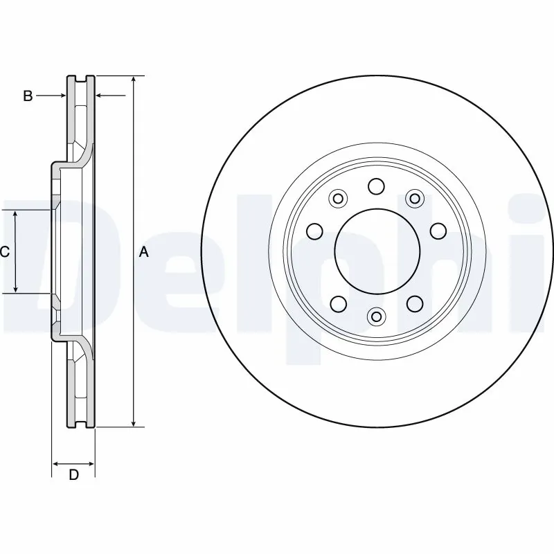 DELPHI féktárcsa - BG4806C - TothCarparts