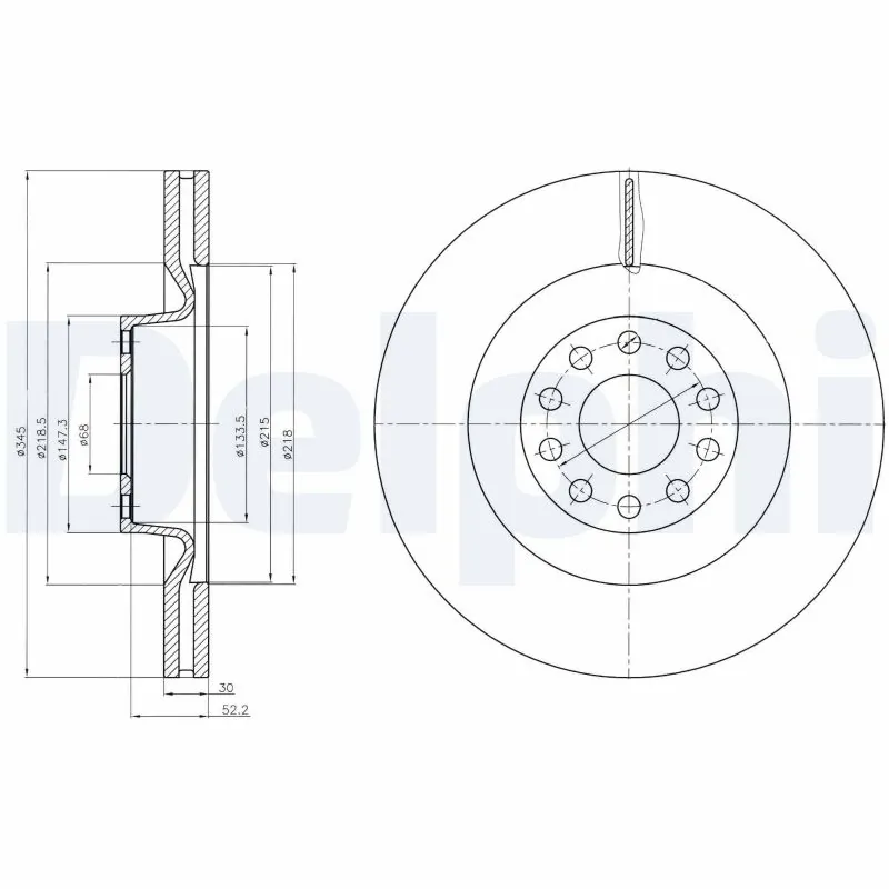 DELPHI féktárcsa - BG9018 - TothCarparts