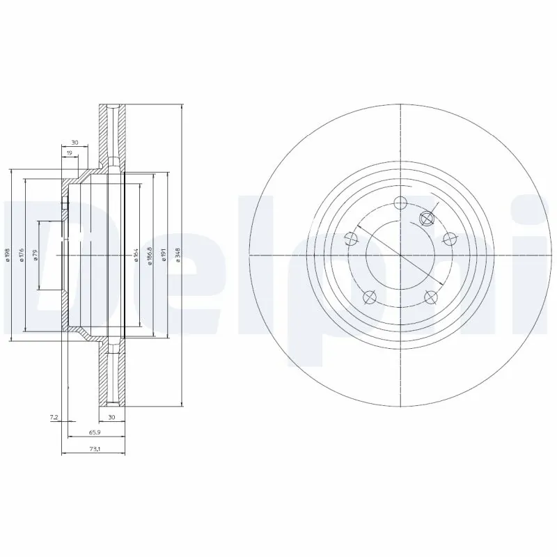 DELPHI féktárcsa - BG9019 - TothCarparts
