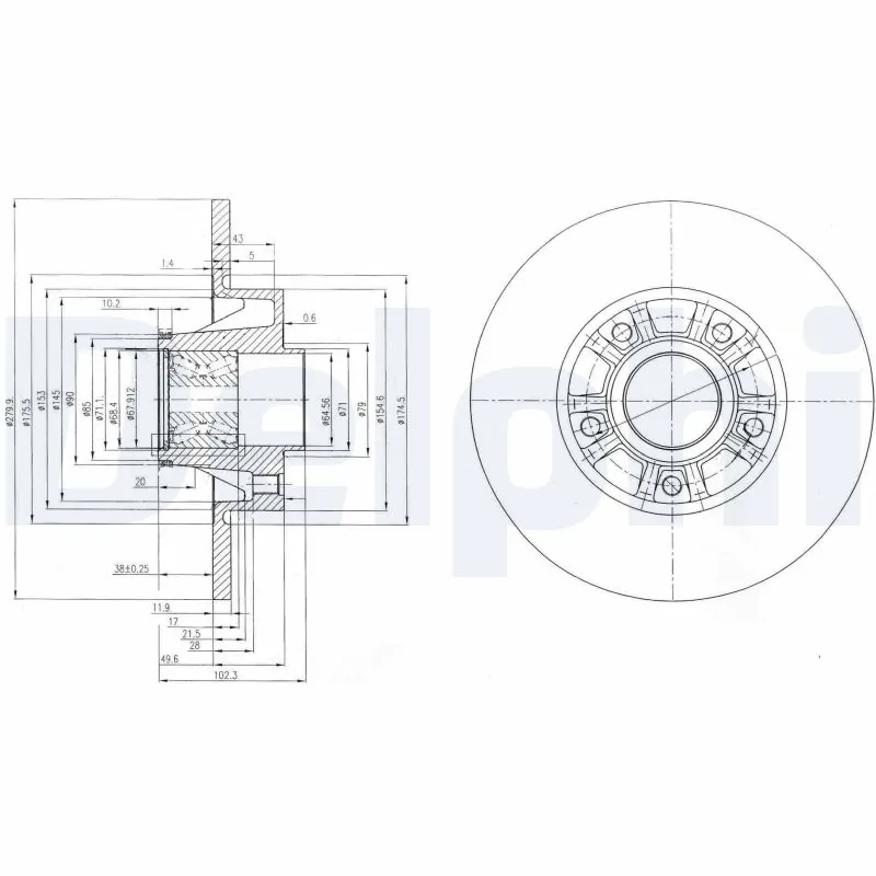 DELPHI féktárcsa - BG9031RS - TothCarparts