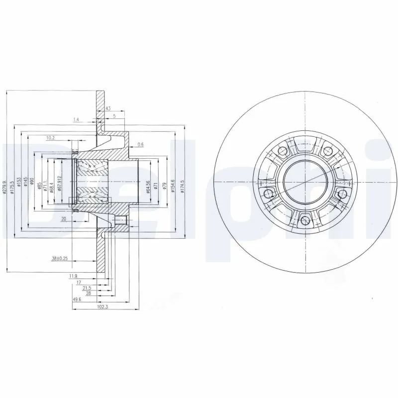 DELPHI féktárcsa - BG9031RSC - TothCarparts