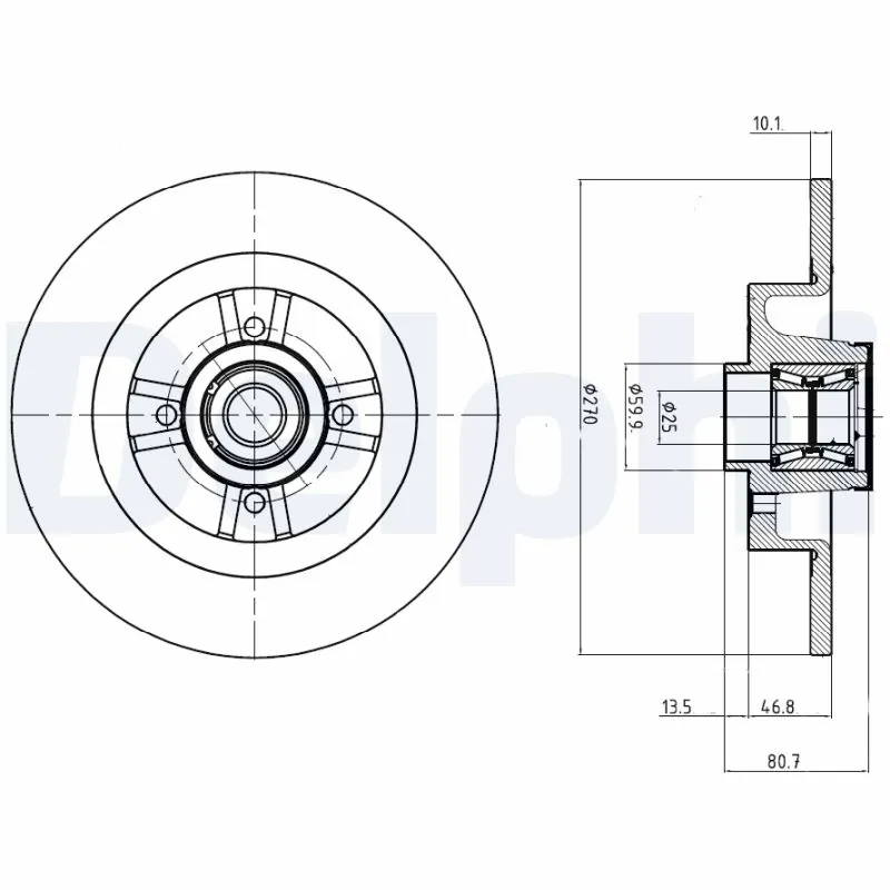 DELPHI féktárcsa - BG9032RS - TothCarparts