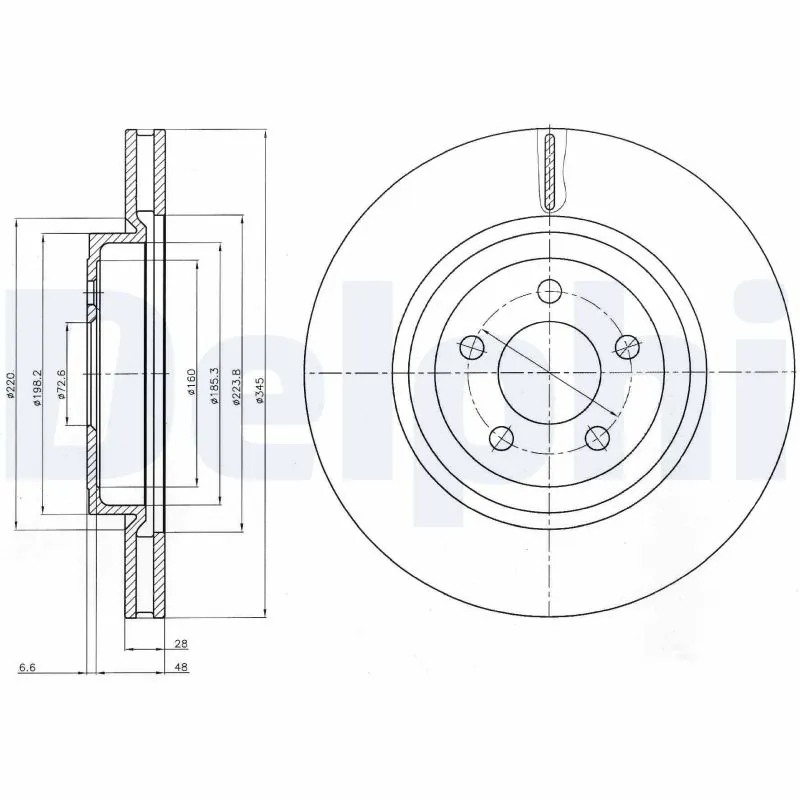 DELPHI féktárcsa - BG9050 - TothCarparts