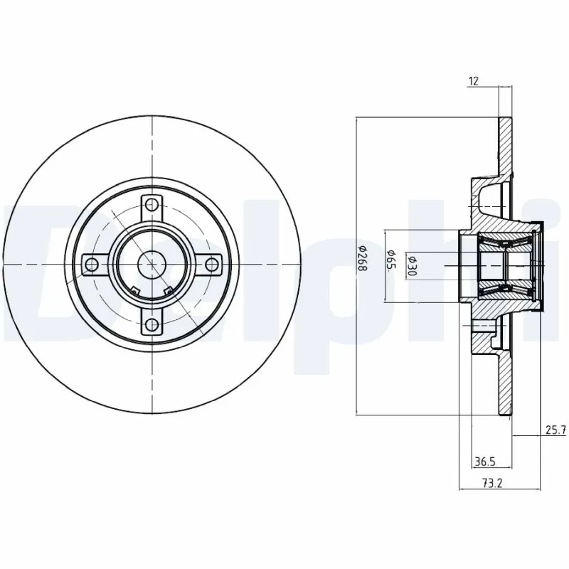 DELPHI féktárcsa - BG9053RSC - TothCarparts