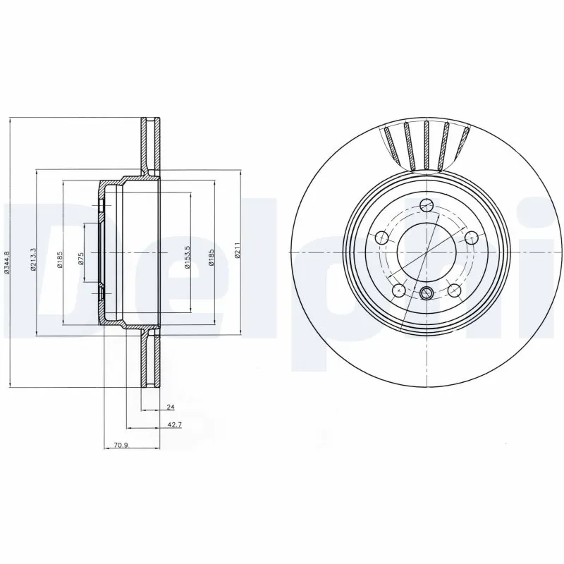 DELPHI féktárcsa - BG9064 - TothCarparts