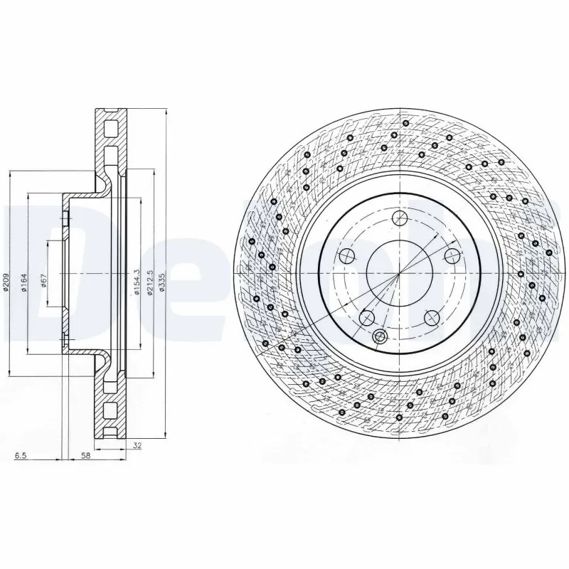DELPHI féktárcsa - BG9093C - TothCarparts
