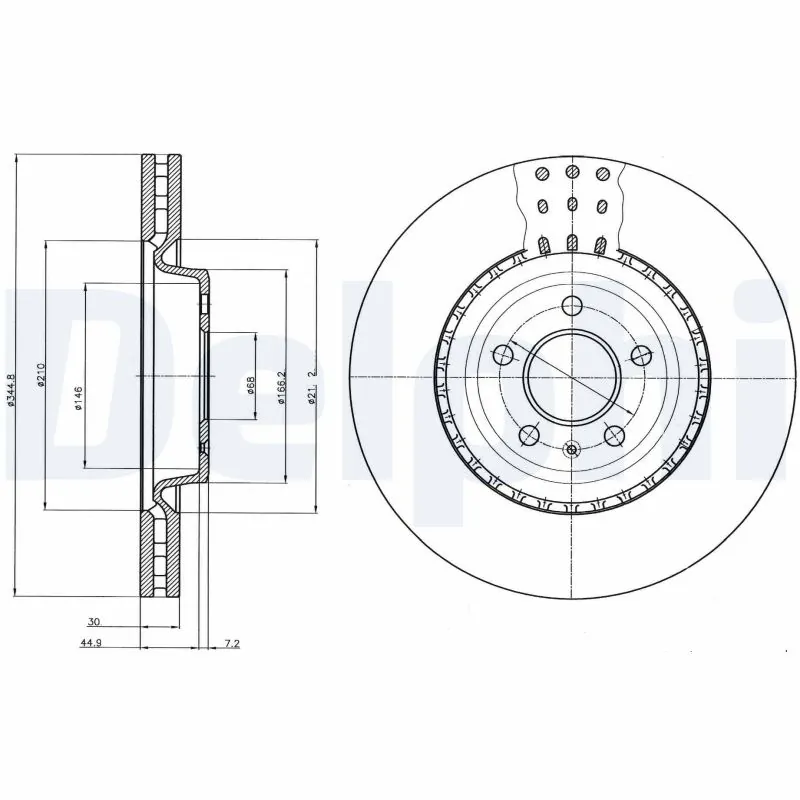 DELPHI féktárcsa - BG9110C - TothCarparts