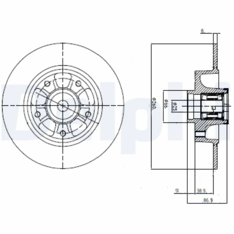 DELPHI féktárcsa - BG9112RSC - TothCarparts