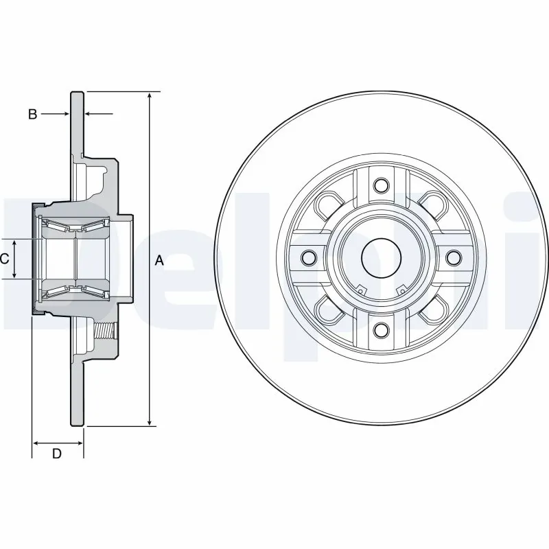 DELPHI féktárcsa - BG9116RS - TothCarparts