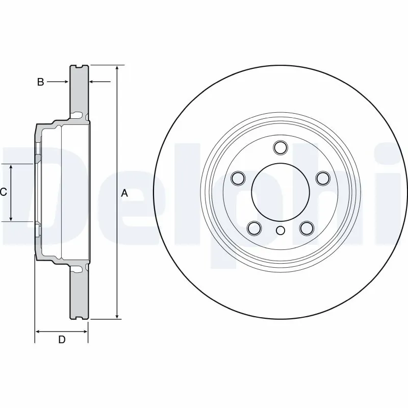 DELPHI féktárcsa - BG9120 - TothCarparts