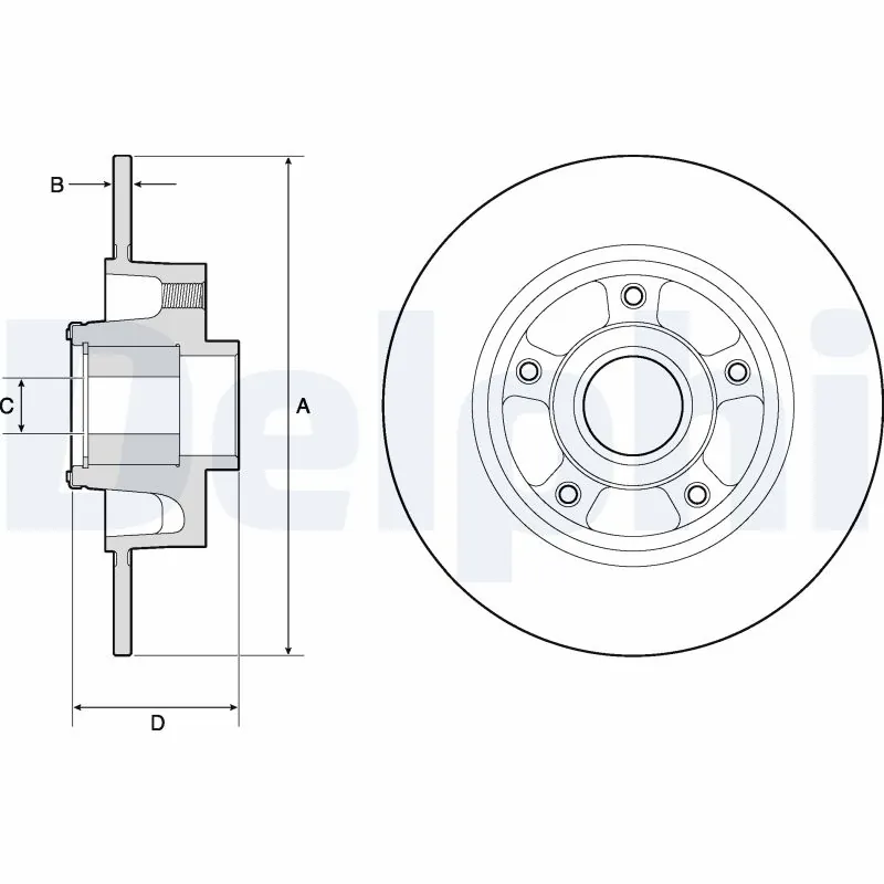 DELPHI féktárcsa - BG9137RS - TothCarparts