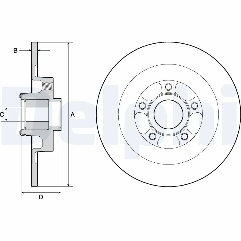 DELPHI féktárcsa - BG9138RSC - TothCarparts