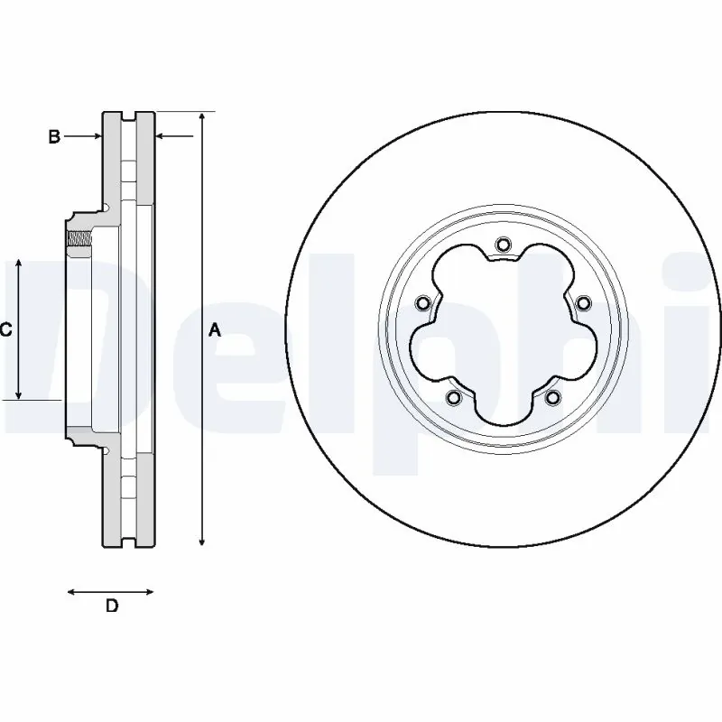 DELPHI féktárcsa - BG9150 - TothCarparts