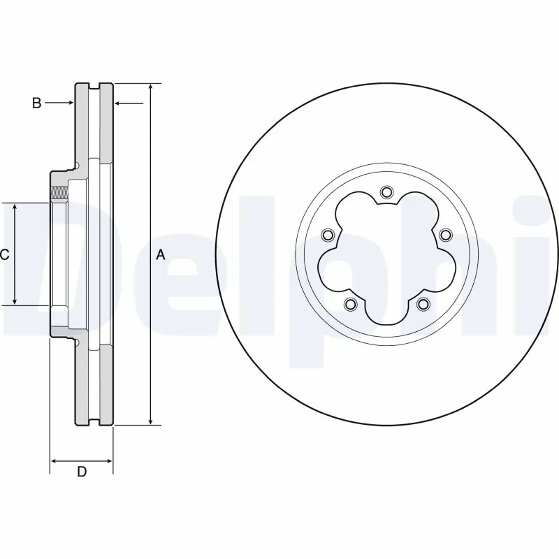 DELPHI féktárcsa - BG9176C - TothCarparts