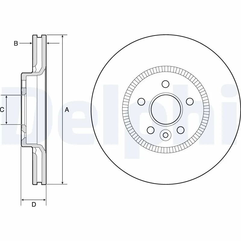 DELPHI féktárcsa - BG9184C - TothCarparts