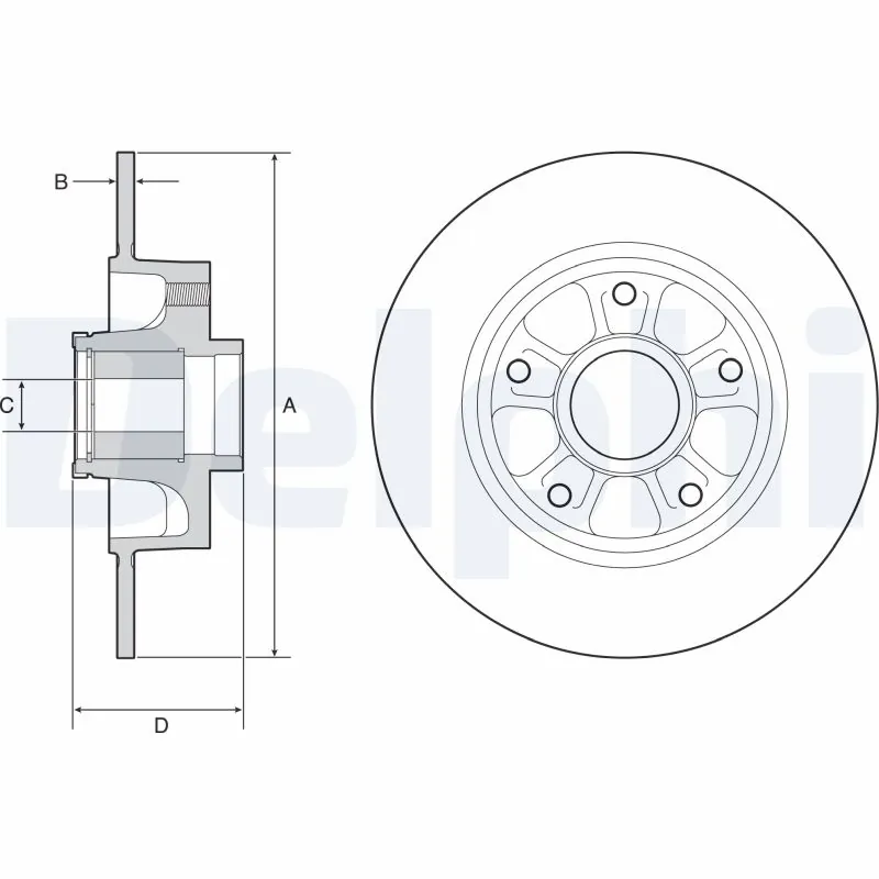 DELPHI féktárcsa - BG9230RSC - TothCarparts