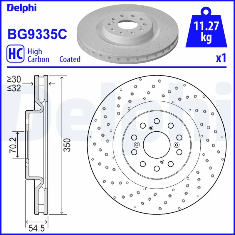 DELPHI féktárcsa - BG9335C - TothCarparts