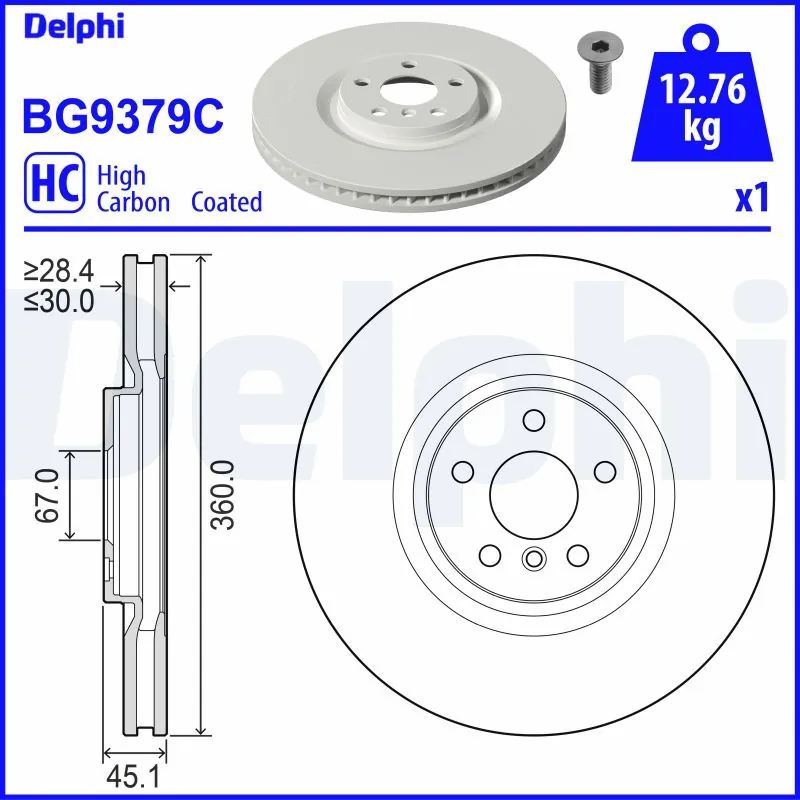 DELPHI féktárcsa - BG9379C - TothCarparts