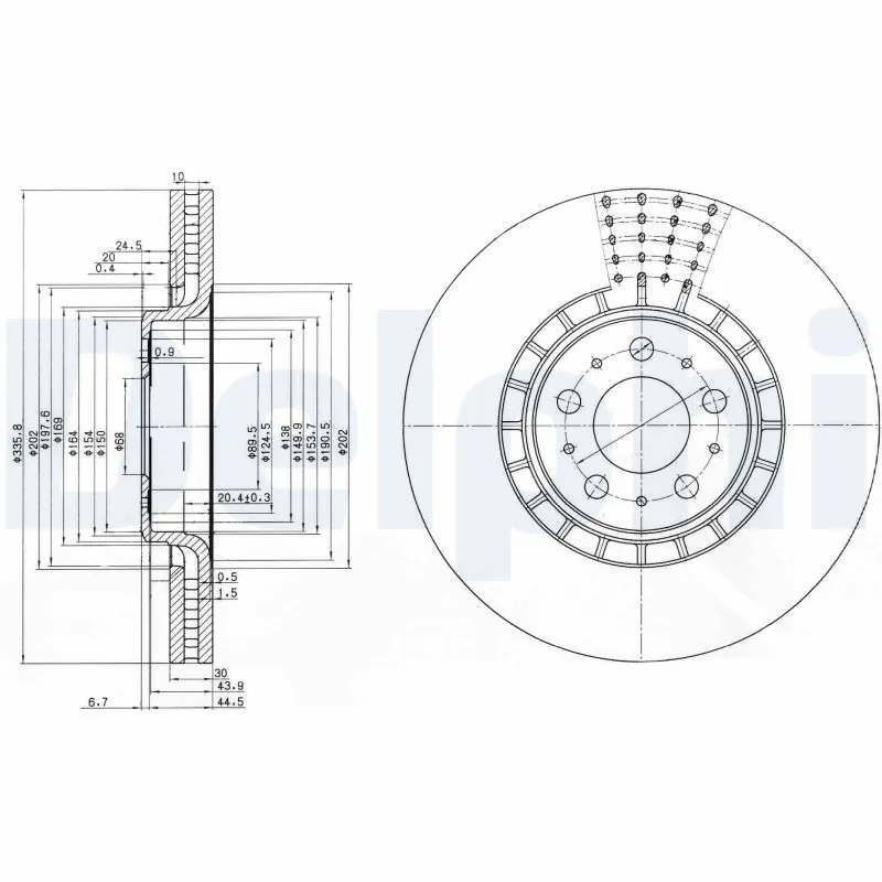 DELPHI féktárcsa - BG9783C - TothCarparts