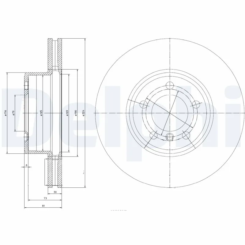 DELPHI féktárcsa - BG9786 - TothCarparts