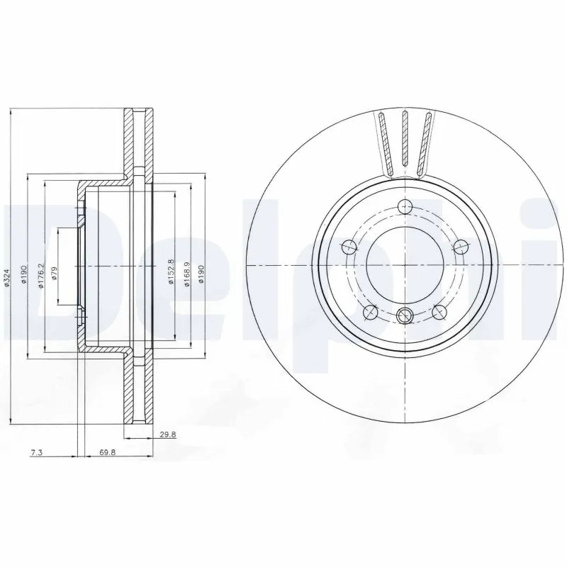 DELPHI féktárcsa - BG9871C - TothCarparts