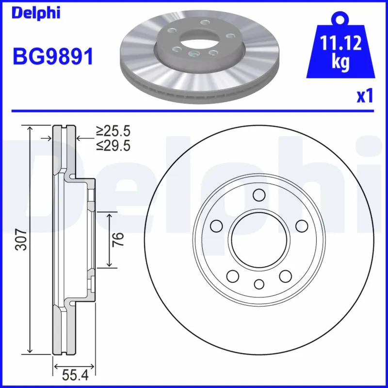 DELPHI féktárcsa - BG9891 - TothCarparts