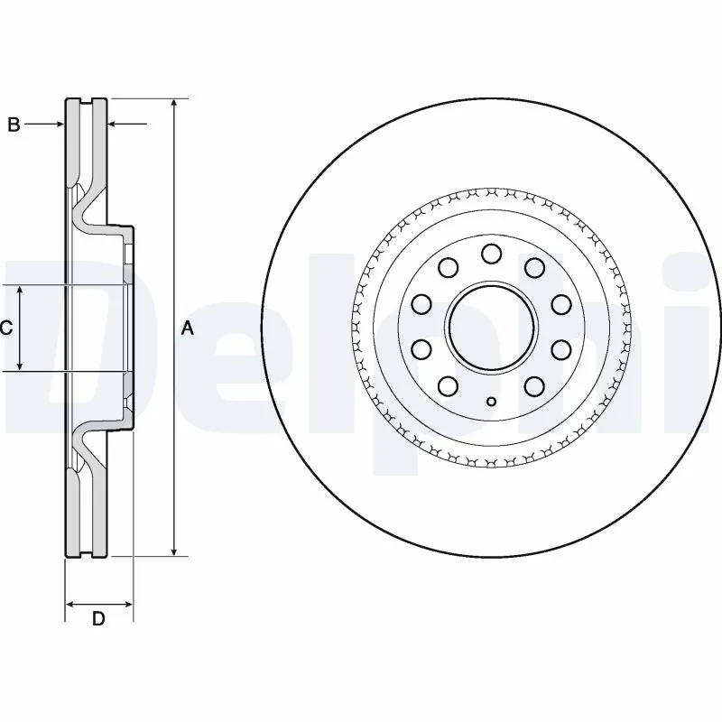 DELPHI féktárcsa - BG9952 - TothCarparts