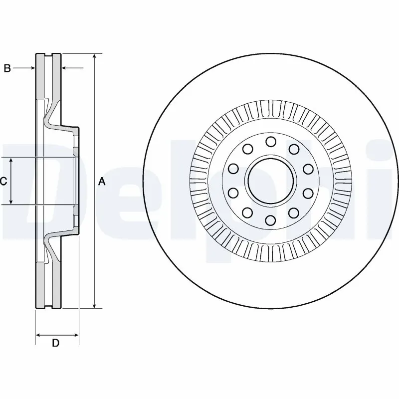 DELPHI féktárcsa - BG9957 - TothCarparts