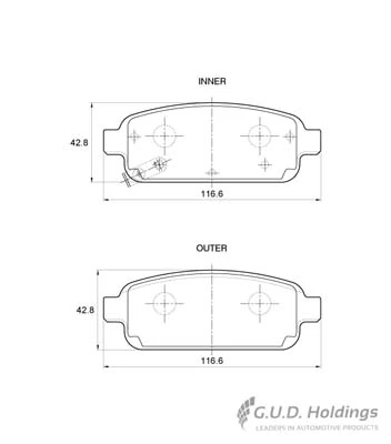 Safeline fékbetétkészlet, tárcsafék - D3856 - TothCarparts
