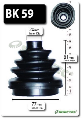 SHAFTEC gumiharangkészlet, hajtótengely - BK59 - TothCarparts