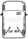 BORG & BECK huzal, rögzítőfék - BKB6019 - TothCarparts