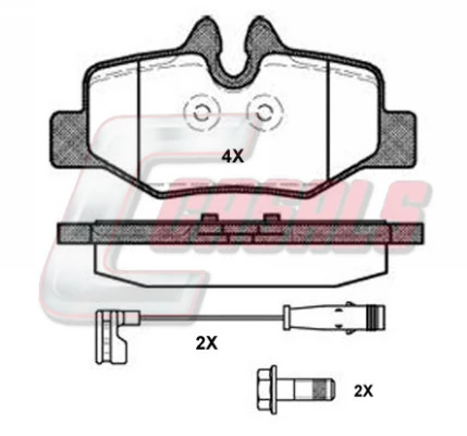 CASALS fékbetétkészlet, tárcsafék - BKM003 - TothCarparts
