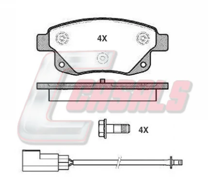 CASALS fékbetétkészlet, tárcsafék - BKM486 - TothCarparts