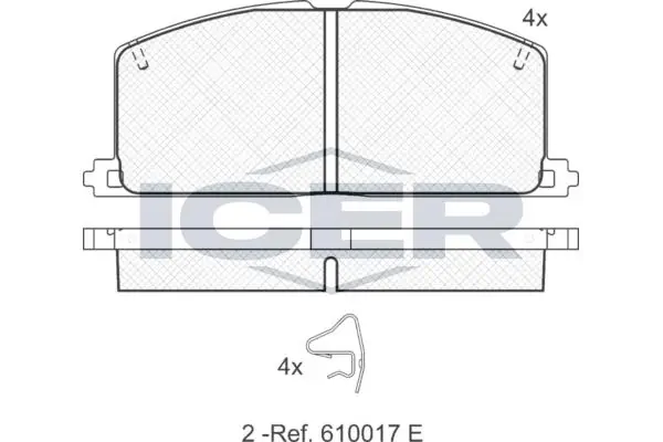 ANDEL fékbetétkészlet, tárcsafék - 180462 - TothCarparts