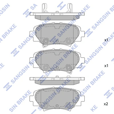 Hi-Q fékbetétkészlet, tárcsafék - SP1730(SD) - TothCarparts