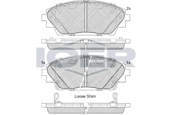 ANDEL fékbetétkészlet, tárcsafék - 182171 - TothCarparts