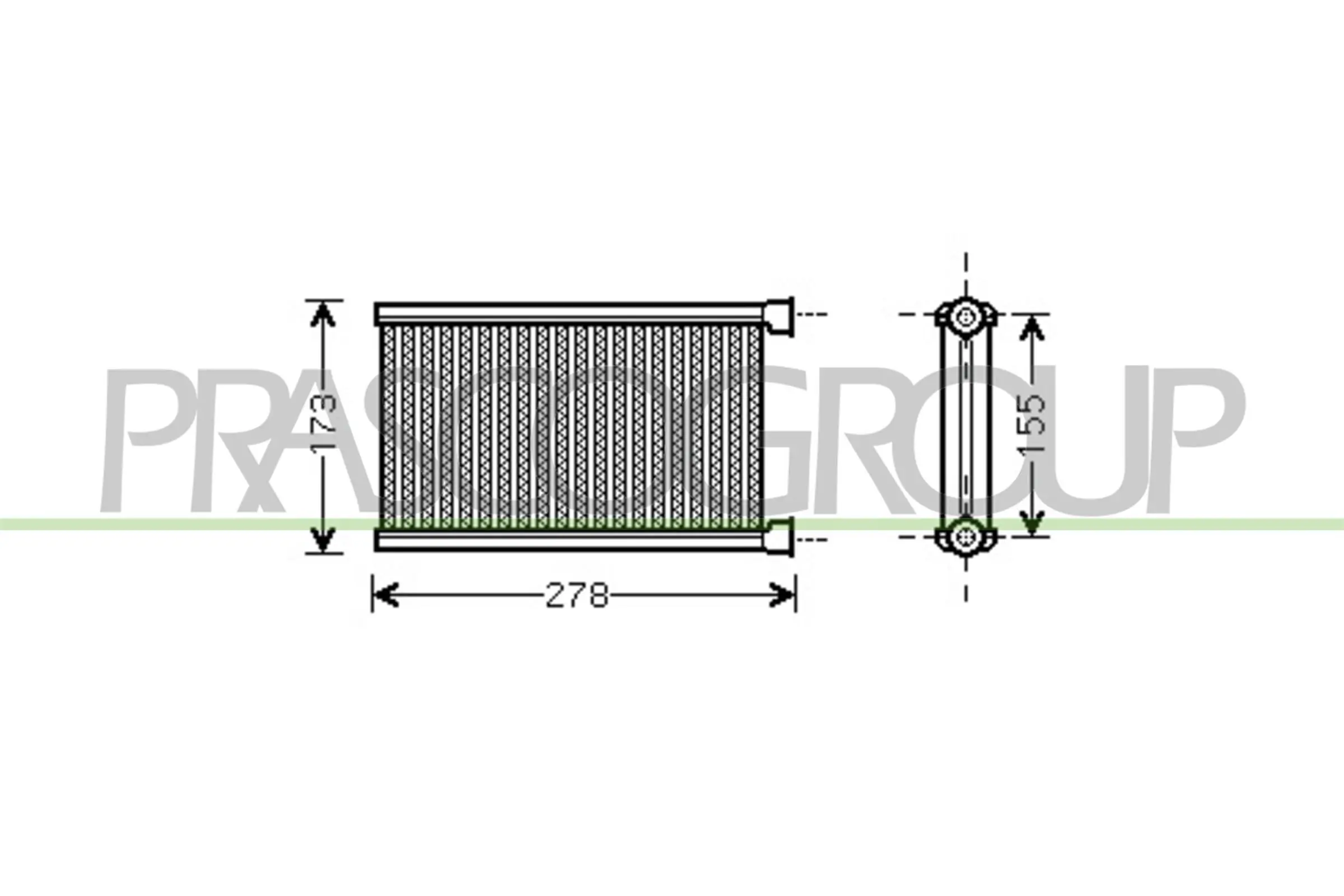 PRASCO Hőcserélő, belső tér fűtés - BM121H002 - TothCarparts