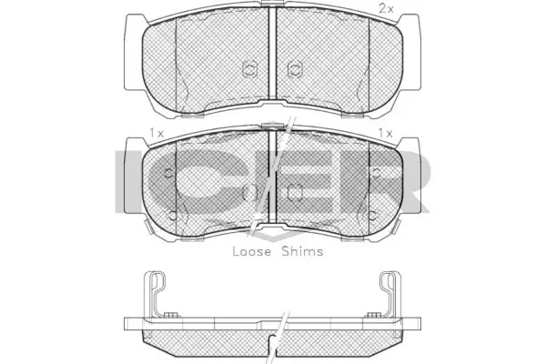 ANDEL fékbetétkészlet, tárcsafék - 181829 - TothCarparts