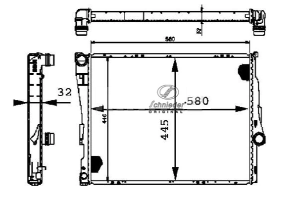 SCHNIEDER AUTOTECH hűtő, motorhűtés - BMS33.00021 - TothCarparts