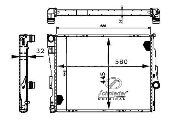 SCHNIEDER AUTOTECH hűtő, motorhűtés - BMS33.00022 - TothCarparts
