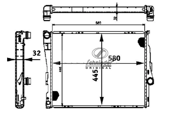 SCHNIEDER AUTOTECH hűtő, motorhűtés - BMS33.00023 - TothCarparts