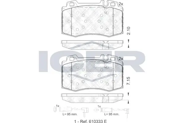 ANDEL fékbetétkészlet, tárcsafék - 181389-203 - TothCarparts