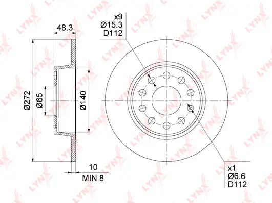 LYNXAUTO féktárcsa - BN-1235 - TothCarparts