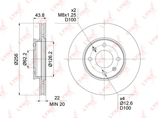 LYNXAUTO féktárcsa - BN-1431 - TothCarparts